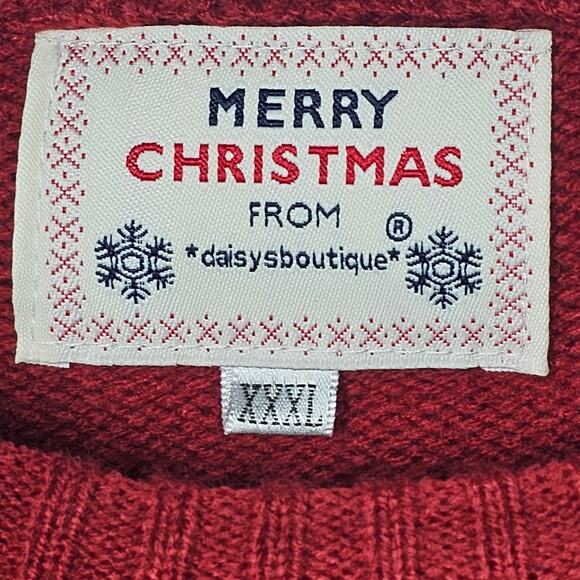 Merry Christmas from Daisys Boutique Holiday Sweater Reindeer Plus Size XXXL - Picture 6 of 11
